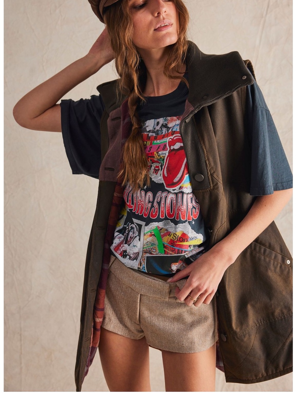 We the Free the Benny collaboration with Halley Stevenson Waxed Cotton  Vest